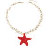 Bohemian beaded neck chain European and American shell jewelry high sense exaggerated starfish pendant necklace female