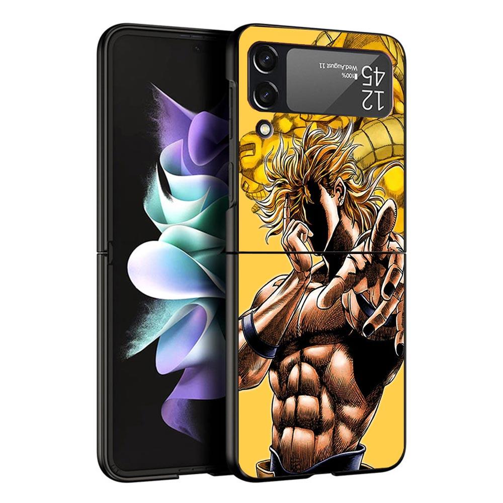 JoJo Adventure Dio Diego Brando Black Phone Case For Samsung ZFlip7 ZFlip6 ZFlip5 ZFlip4 ZFlip3 5G Hard Protective Galaxy Z Flip