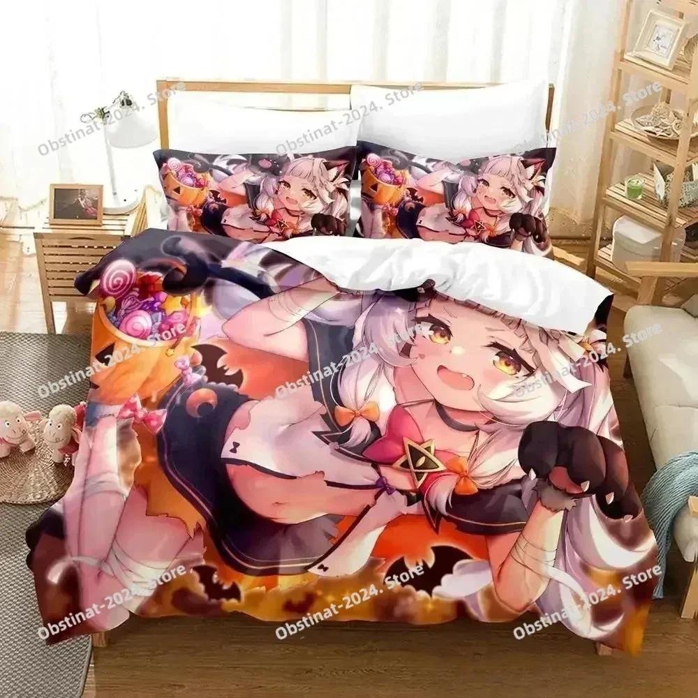 Murasaki Shion Bedding Set Printed Single Comforter Duvet Cover Pillow Case 3 Pieces Sets Kids Adult Size Anime Kawaii Girl Bed