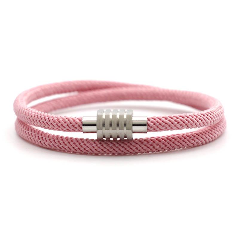 Minimalist 4mm Nylon Rope Bracelet Men Female Attract Magnet Lover Braslet Gift For Couple 100% Stainless Steel Braclet Joias