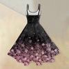 Modisches, bedrucktes, sexy, trägerloses Gothic-Cocktailkleid für Damen, Punk- und Vintage-Kleid.