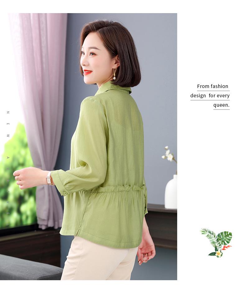 Tencel Spring Elegant Casual Lapel Shirt Jacket - Stylish, Versatile, Loose Fit for Women