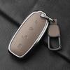 Metal And Leather Car Key Case Cover For Byd Denza D9 Dm-I   N7 N8 Auto Keychain Protect Set