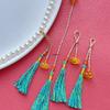 Osmanthus Tassel Pendant Crystal and Beeswax Buddhist Beads Bracelet Accessory