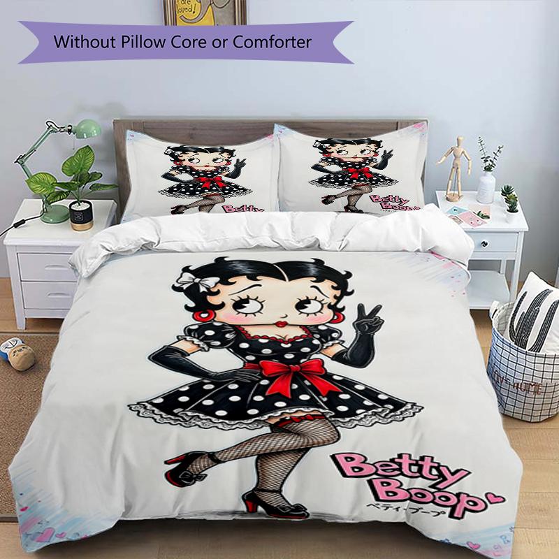 3pcs Duvet Cover Set (1*Duvet Cover + 2*Pillowcase, Without Core),Sexy Doll Print Bedding Set, Bedroom Decor, All‑Season, Birthday Gift