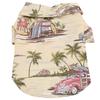 Hawaiian Dog Shirts Pet Summer Cool T Shirt with Coconut Tree Print for Dogs Cats BeigeXL