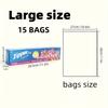 Food Grade Sealable Fresh Keeping Bags Sturdy PE Storage Bags for Refrigerator 15/20/30 Pack Various Sizes Available