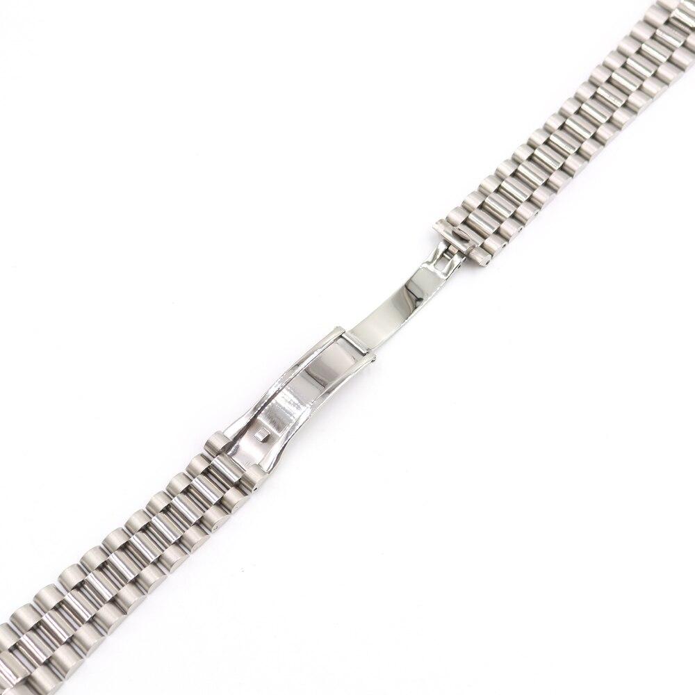 20 22 мм черный сталь 316L сплошной прямой конец винтовые звенья сменный ремешок для наручных часов браслет для Rolex President Seiko