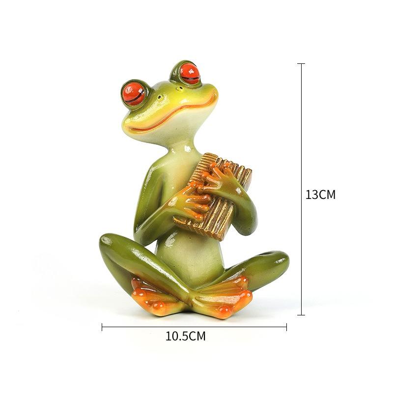 Frog Ornament, European and American Pastoral Style Animal Home Decoration, Living Room Desktop, Courtyard Garden, Resin Crafts