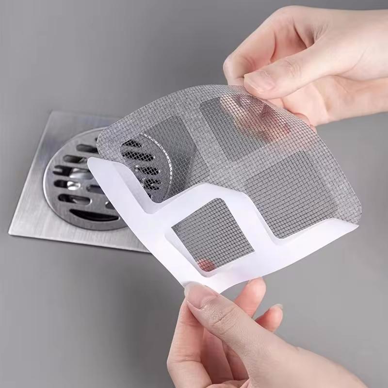 20Pcs Disposable Floor Drain Sticker Sink Drain Hair Filtration Blocker Shower Drain Hair Catcher Cover Bathtub Mesh Filtration Sticker