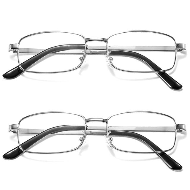 Classic Real Glass Lens Reading Glasses Men Women Square Full Frame Presbyopic Glasses Anti -Scratch Diopter Eyewear +1 .5 2 .0 2 .5