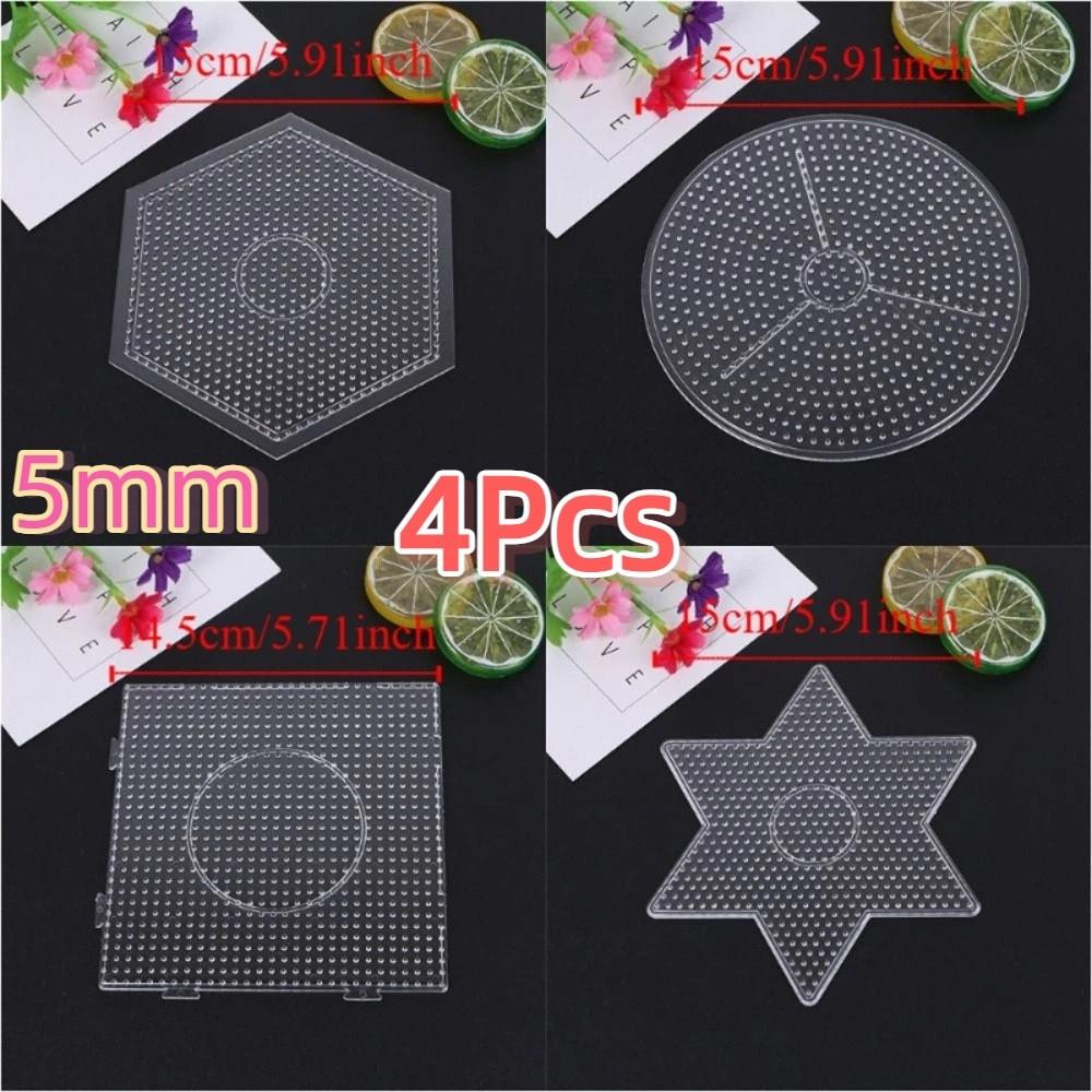 4Pcs Heat Resistant Perler Beads Boards 5mm Beads Melting Beads Boards Educational Toys