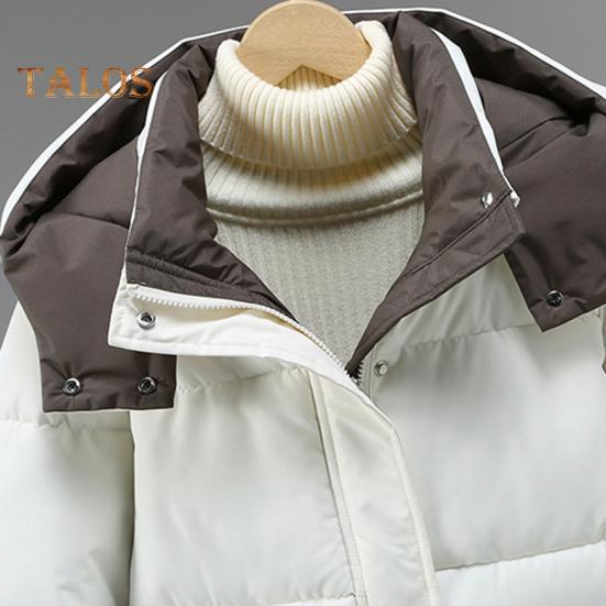 Зимнее пуховое пальто с капюшоном — фото 6