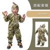 Kinder Dinosaurier Halloween Jurassic T-Rex Tier Rollenspiel Overall für Jungen Mädchen 3-12 Jahre