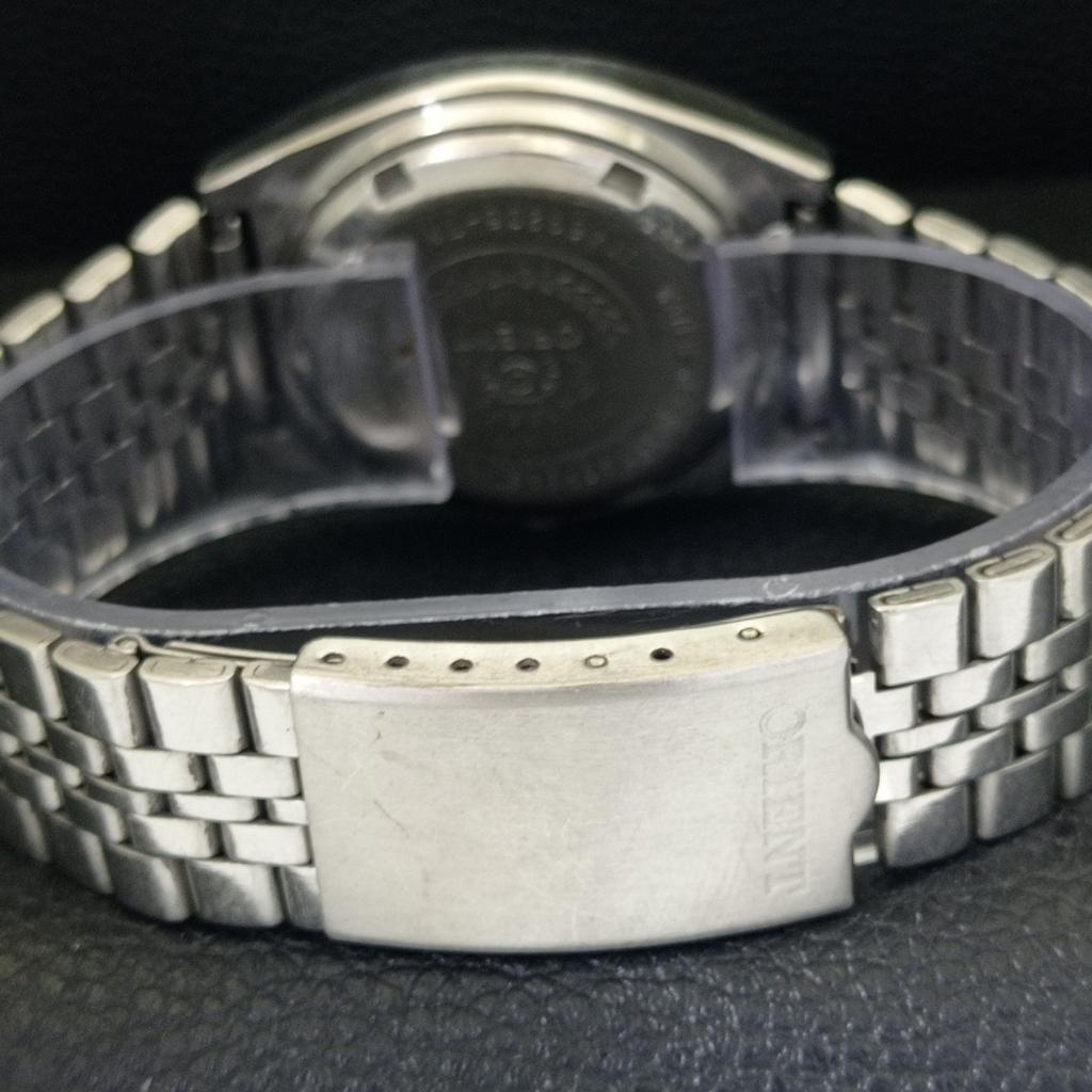 GENUINE 46941 VINTAGE ORIENT AUTOMATIC JAPAN MENS BLUE DIAL WATCH A701852-5 R207-a701852