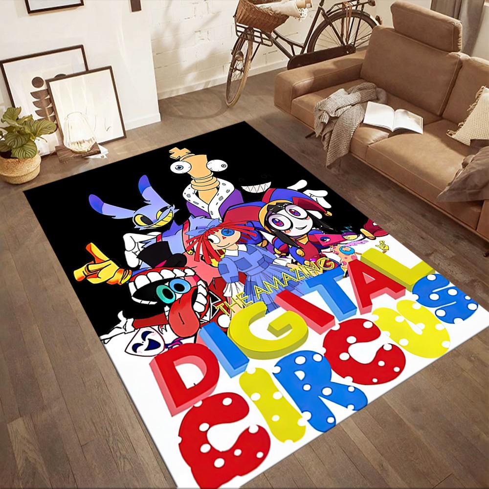 Digital Circus Area Rug Suitable For Outdoor Game Room Dormitory Study Room Antislip Rug Anime Office Decor Best For Christmas