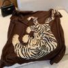 Extravagant big cheetah scarf shawl retro old money style thin shoulder pads 1116 new air-conditioned room small vest lady