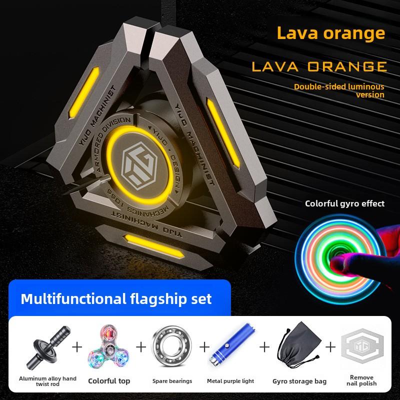 

Новая технология Smart Black Technology Fidget Spinner металлический сплав гироскоп светящаяся рука антистресс игрушка мальчик взрослые подарки на день рождения оранжевый
