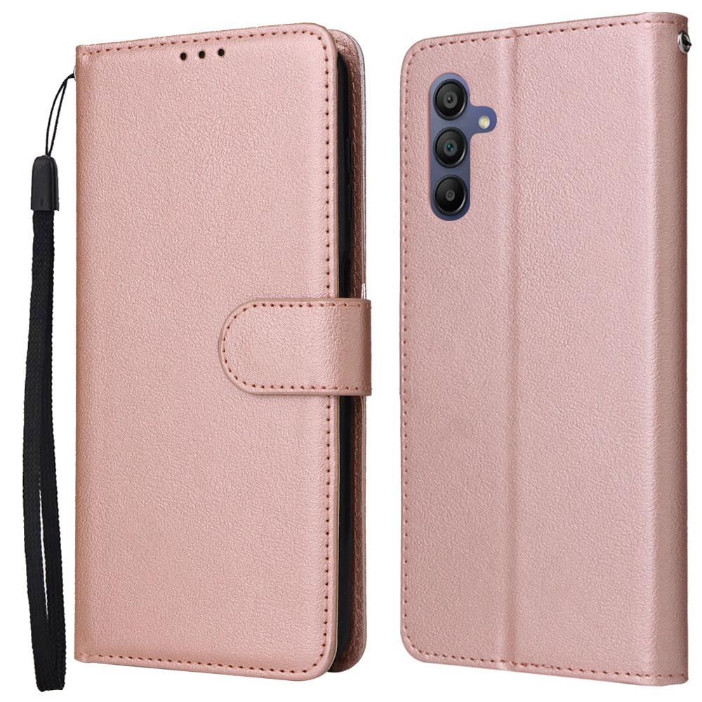 

For Samsung Galaxy A16 5G/A16 4G Case Wallet Stand View PU Leather Phone Cover Rose Gold