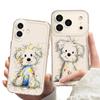 Scribbled puppy mobile phone case for iphone17 Apple 16promax transparent 15 new 14 niche 13 soft case