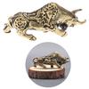1pc Mini Portable Vintage Brass Bull Keychain Ornament Statue Ornament Gift