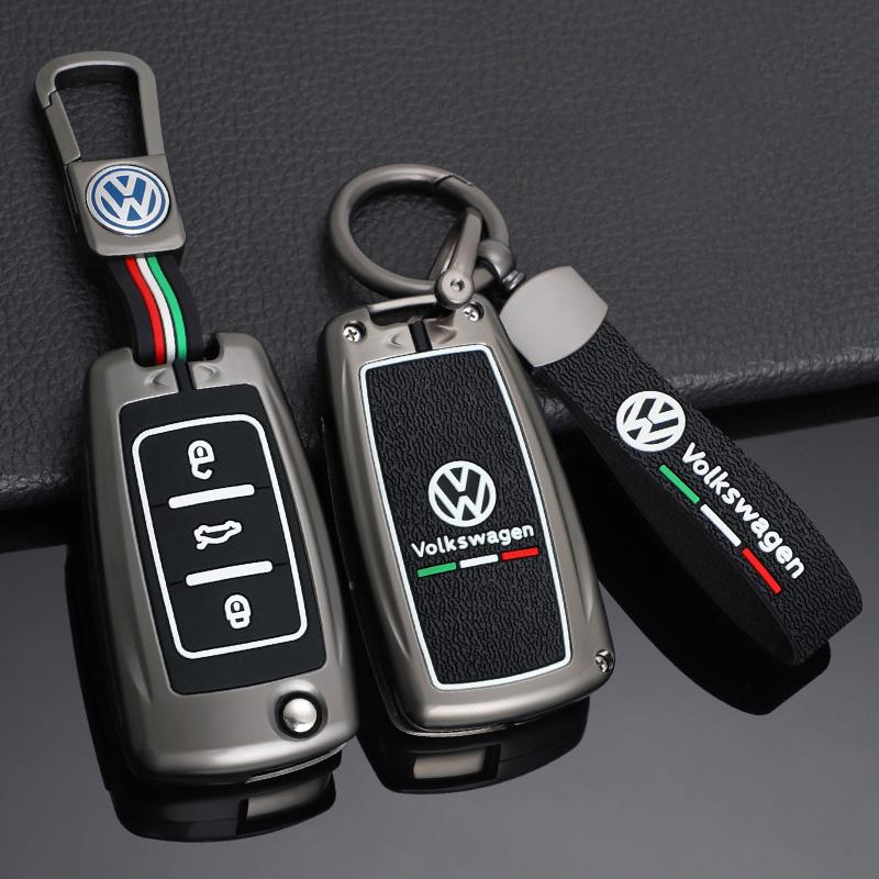 For VOLKSWAGEN VW Zinc Alloy Silica gel Car Key Case Cover For Volkswagen VW Polo Golf Passat Tiguan Beetle Caddy T5 Up Eos Keyc