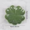 1Pc Ceramic Jewelry Tray Tabletop for Cosmetics and Accessories Nordic Style Clover Leaf Storage Box for Wedding Birthday Gifts