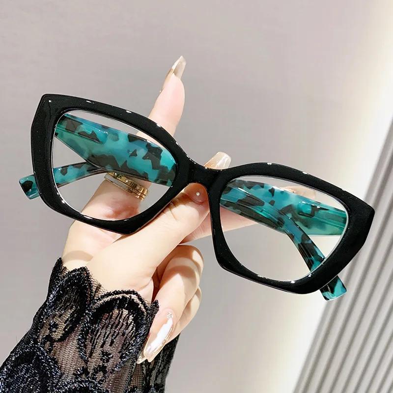 

Ladies Reading Glasses Anti-blue Light Plus Diopter Eyewear Retro Women Large Frame Trendy Far Sight Eyeglasses 0 To +4.0 0(anti-blue light)
