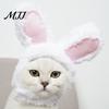 Cute Bunny Ear Hat for Cats Ears Cat Hat, Pet Soft Plush Funny Video Shoot Prop with Rabbit Small Dogs Party Costume Fun Photos