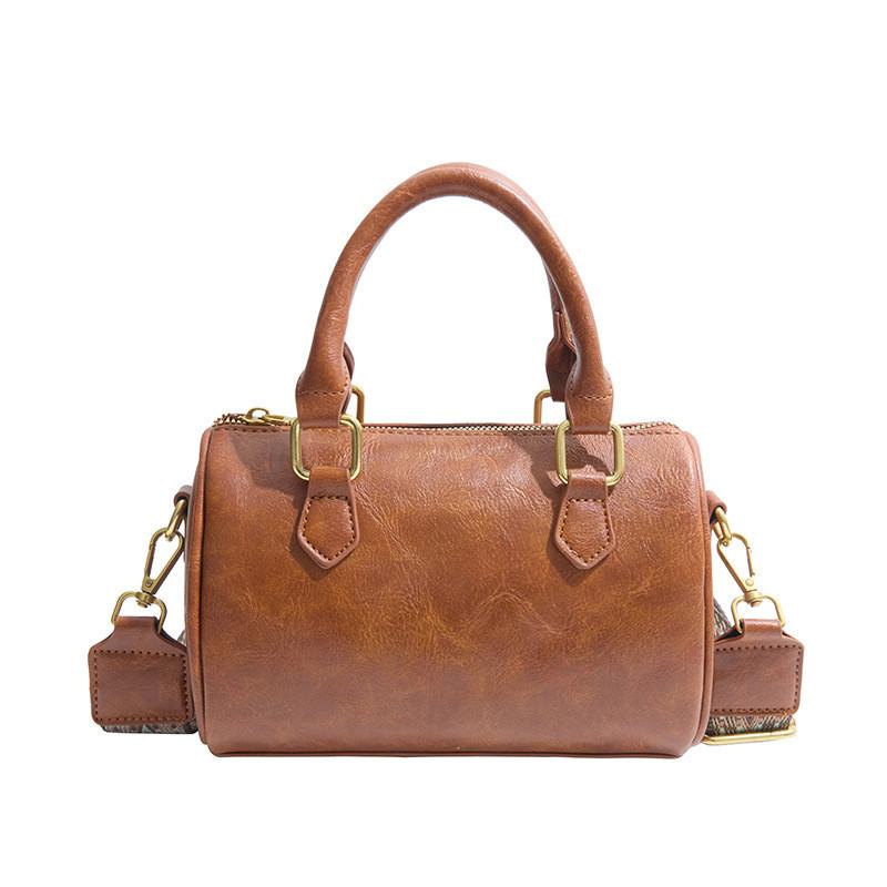 

Fashionable Pu Boston Tote Bag For Women Available In Black White Coffee Red Brown And Yellow YellowBrown