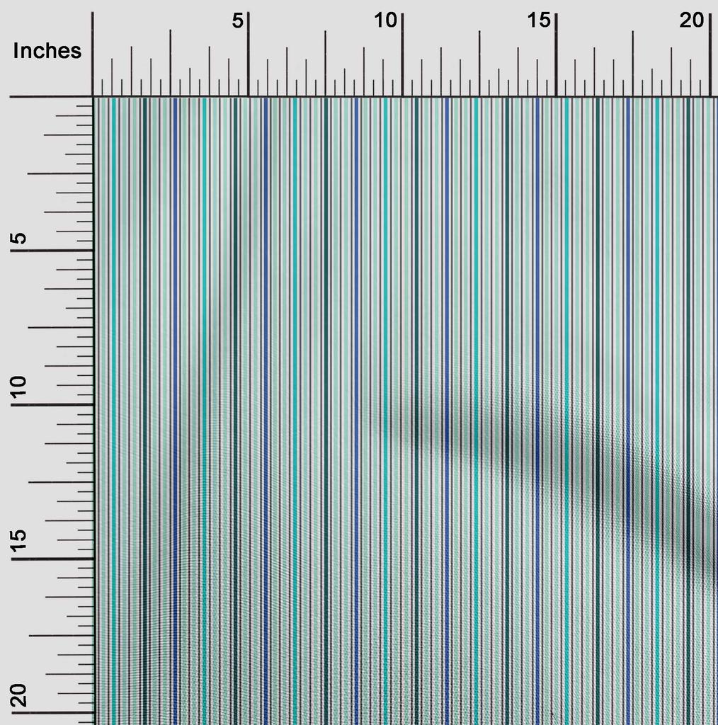 oneOone Cotton Flex Fabric Multicolor Stripe Print Fabric BTY 40 Inch Wide