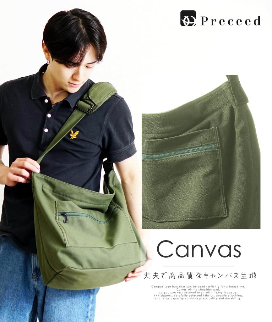 Canvas Tote Bag Shoulder Bag [Preceed] Men's