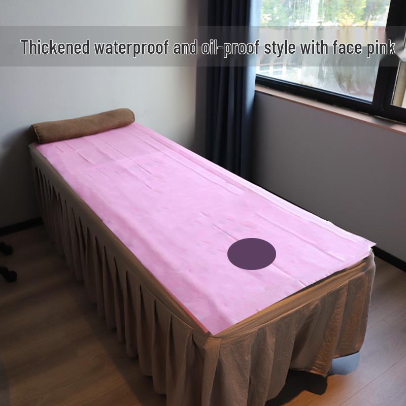 Thickened Waterproof & Oil-Proof Disposable Massage Bed Sheets with Face Hole