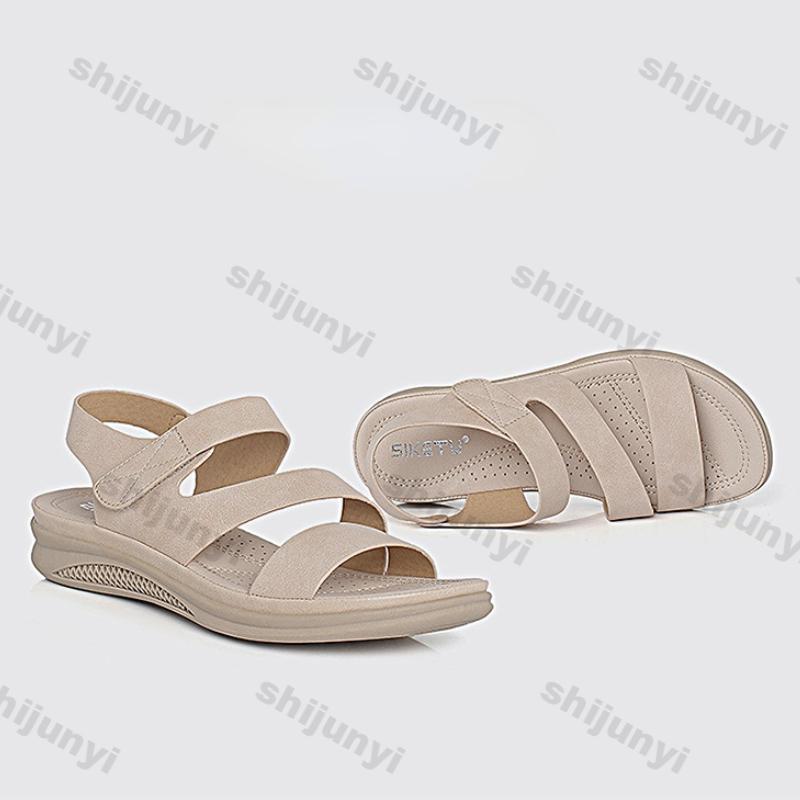 Mode Damen Freizeit Sandalen 2025 Sommer Neu Mode Fischmaul Damen Keilabsatz Slipper Leicht Bequem Strandschuhe Zapatos De Mujer