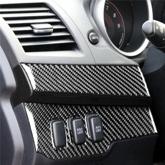 Carbon Fiber Interior Driver Side Dashboard Cover Trim For Mitsubishi Lancer