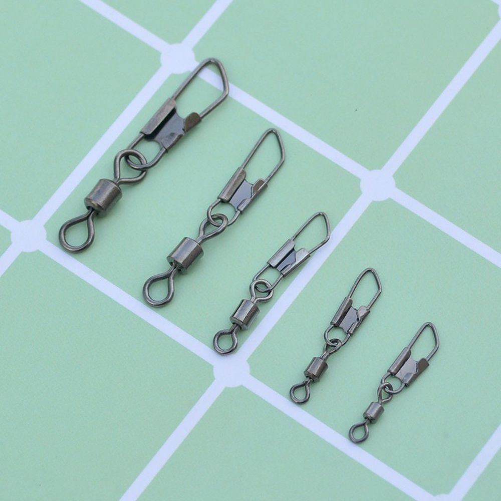 Snap Fishing Tools Line Connector Fishing Connector Fishing Swivels Metal Connector Solid Ring