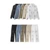 Kaslead New Arrival Women's Fashion Style Fashion Beaded Embroider Shirt Casual Pants Suit