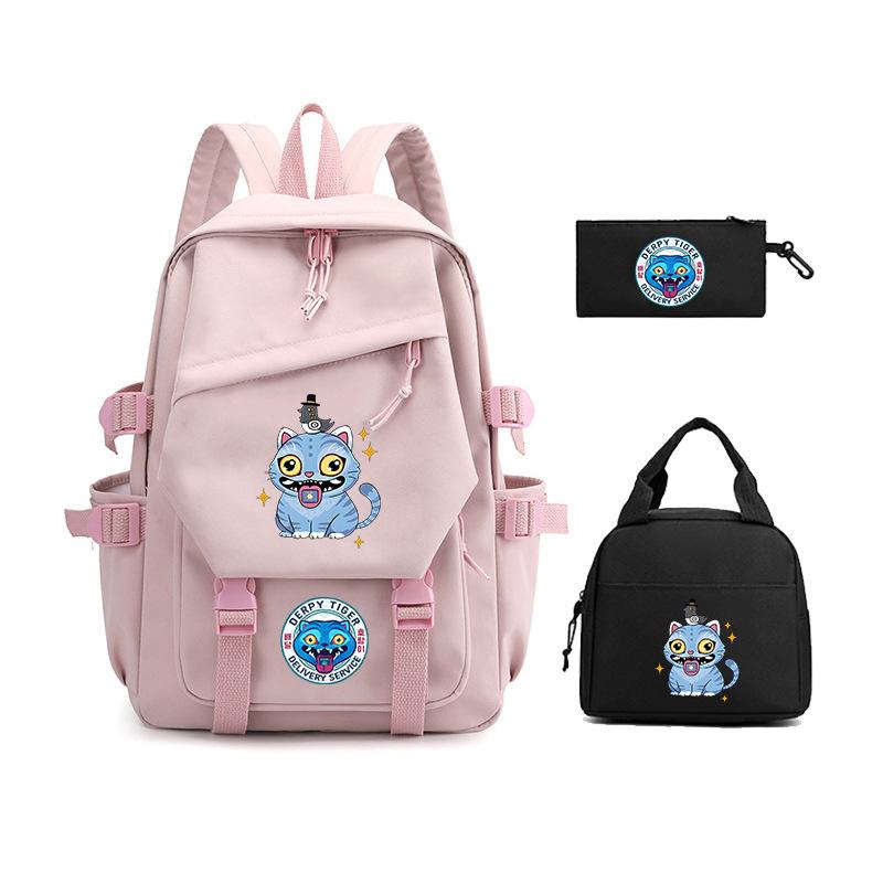 Demon Hunter Girl Group has the same peripheral cartoon printing children's backpack lightweight primary and secondary school schoolbag