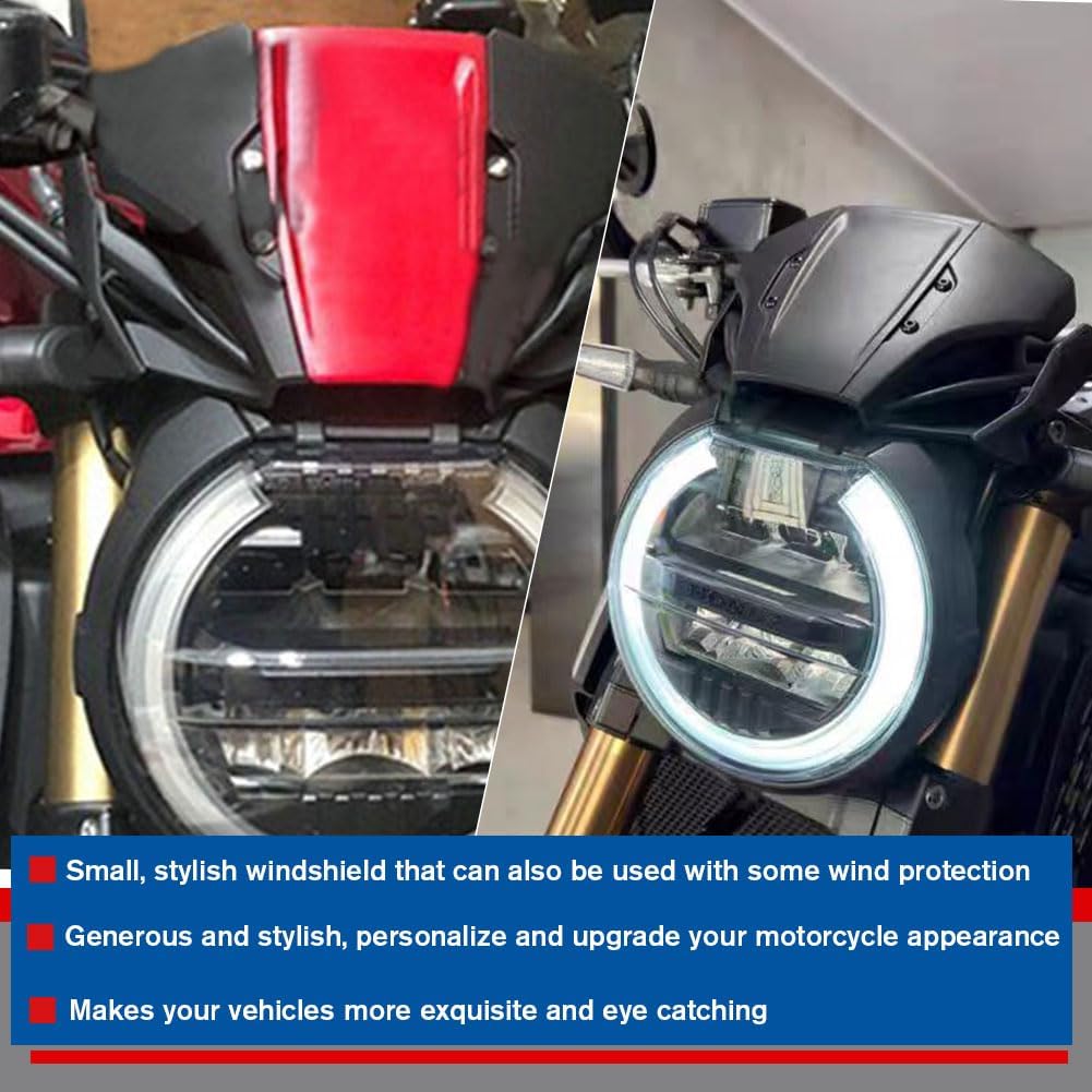 Motorrad Windschutzscheibe Frontscheibe Windabweiser Schutz Flyscreen Windschutzscheibe Kompatibel mit H-onda CB650R CB 650 R CB-650-R 2019 2020 2021 2022