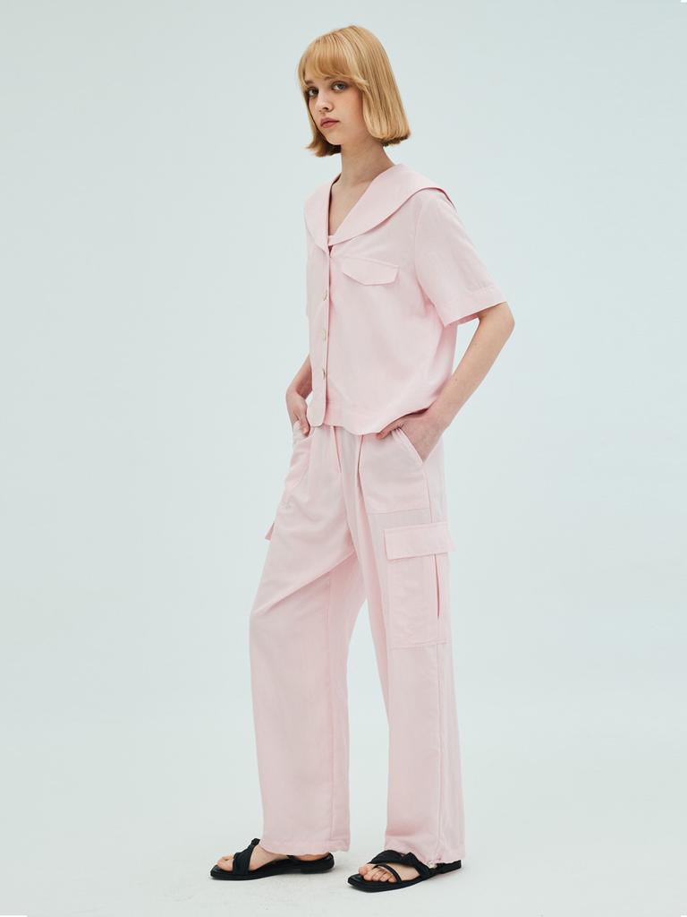 OPENING SUNSHINE Wide Stitch Cargo Pants_Pink