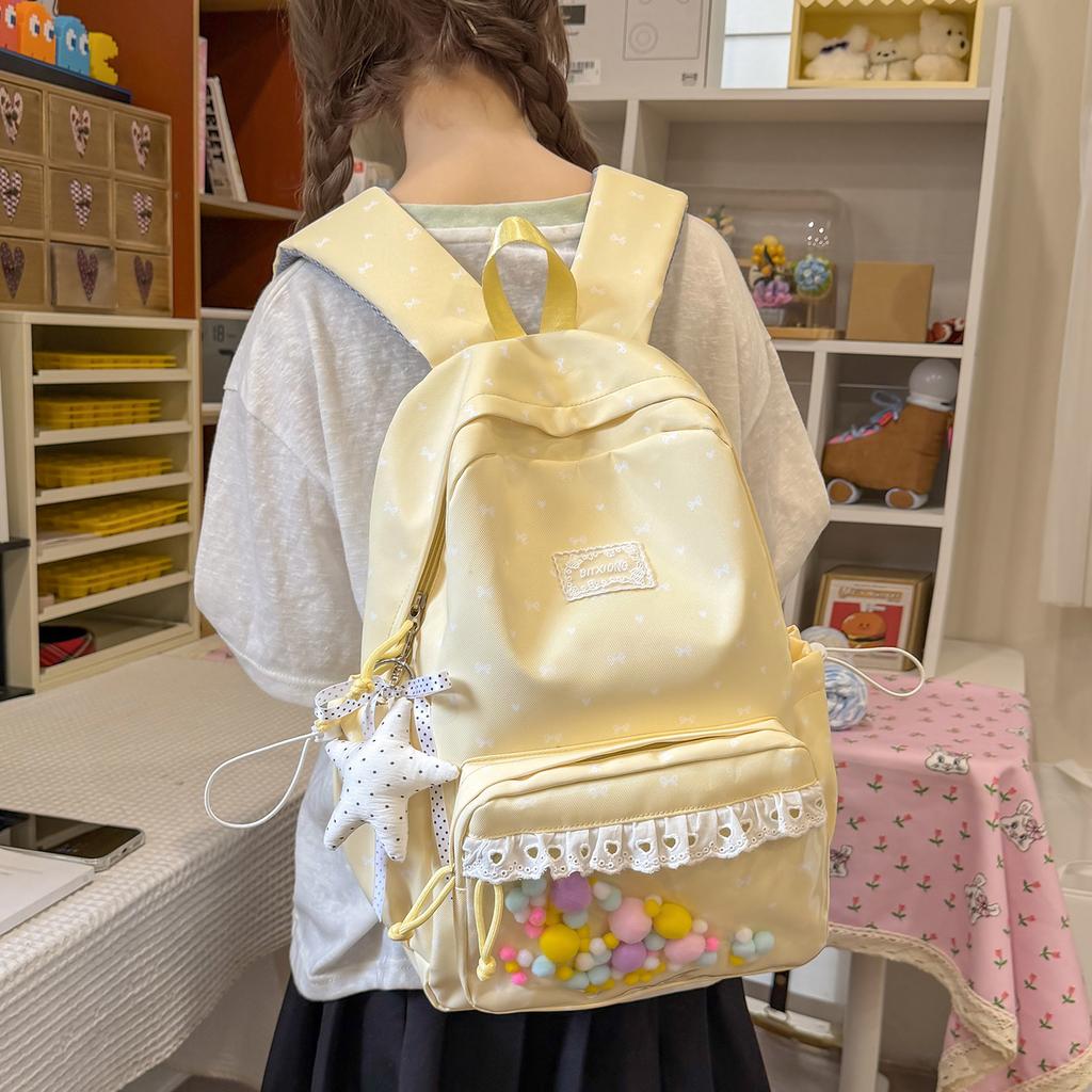 Schoolbag New College Style School Bag Lightweight and Cute Junior High School Backpack Casual Female College Student Commuter Backpack