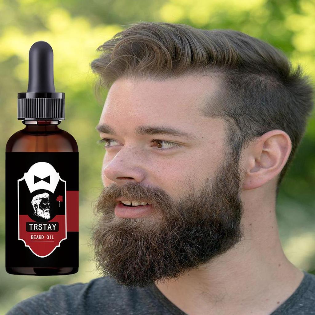 Men's Beard Growth Oil Fluid Nourishing Beard Chest Hair Growth Essential Oil Professional Brazilian Keratin Rosemary