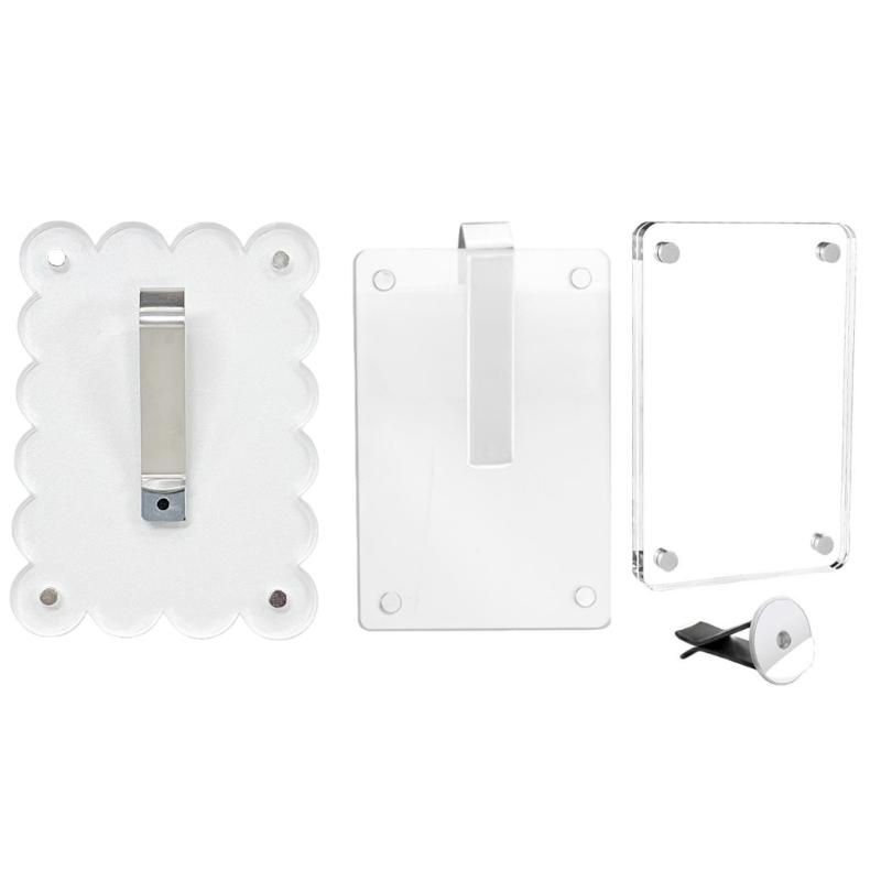 Pack of 3 Acrylic Vehicle Sun Visors Photo Clip Holders 3 Inch Universal Quick Install for Secure Display Easy Mounting