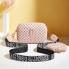 New women's bag fashion two-piece camera bag letter broadband simple printing shoulder messenger bag one generation