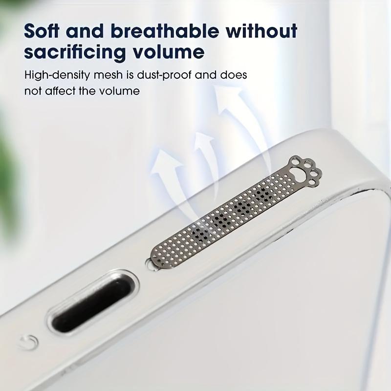 Set Of 8 Universal Cat Claw Dustproof Stickers For Phone Earphone Speaker Holes Dustproof Golden Mesh Dust Cover