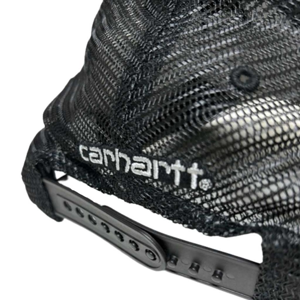 Carhartt Canvas Mesh Back Cap, Simple Outdoor Cap, 100286, Black (001), One Size [Parallel Import]