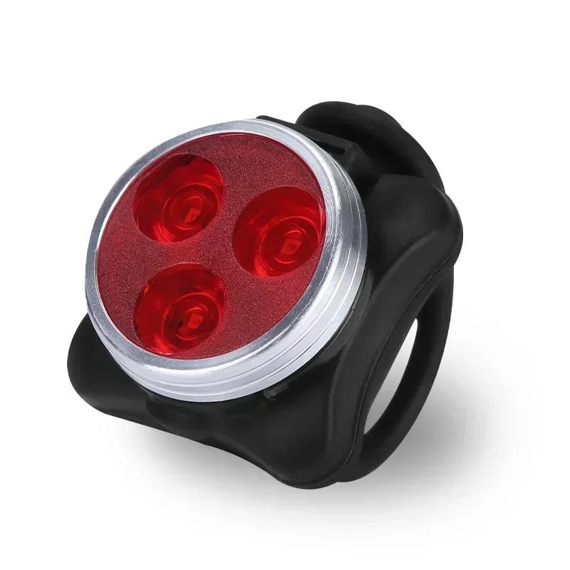USB Rechargeable Bike Light Set Super Bright Front Headlight and Rear LED Bicycle Light 650mah 4 Light Mode Options