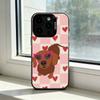 Cute Dachshund Sausage D-Dog Phone Case For iPhone 17,16,15,14,13,12,11 Plus,Pro Max,XS,Colored Silver Plated Inside Cover