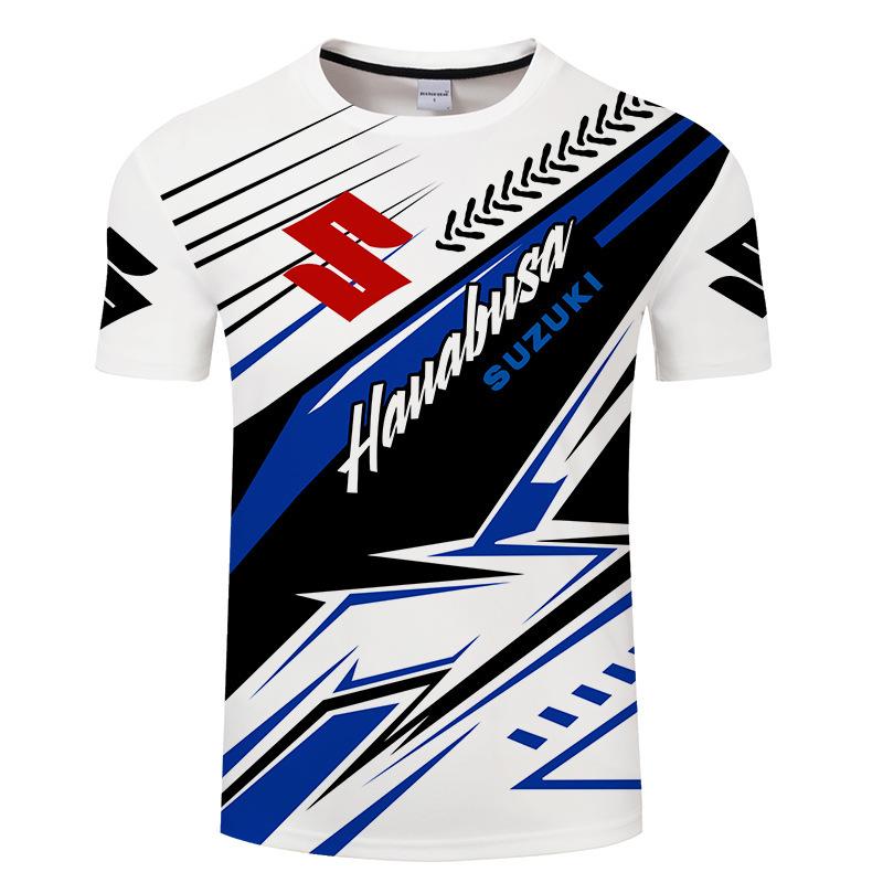 Men's 3D Printed T-Shirt Outdoor Fitness Car Race Breathable Quick Drying Sports Short Sleeve O-Neck Pullover Casual Top