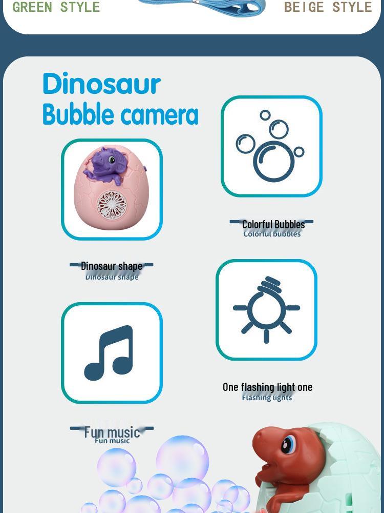 2024 Leakproof Handheld Dinosaur Egg Bubble Blower for Kids